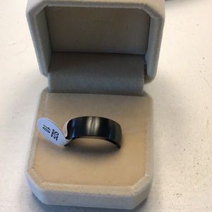 Black Titanium Ring Size 10 Unisex